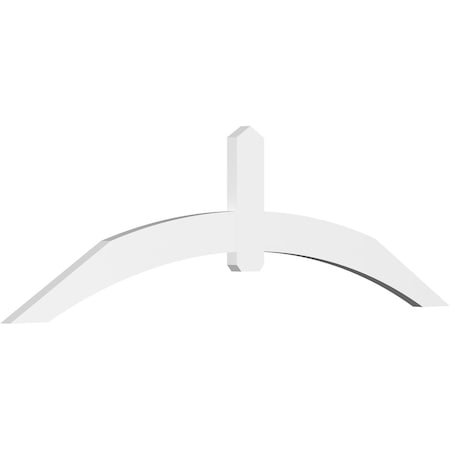 Ekena Millwork Archdale Architectural Grade PVC Gable Bracket, 96"W x 28"H x 2"D x 6"F, 7/12 Pitch GBP096X28X0206ARC00